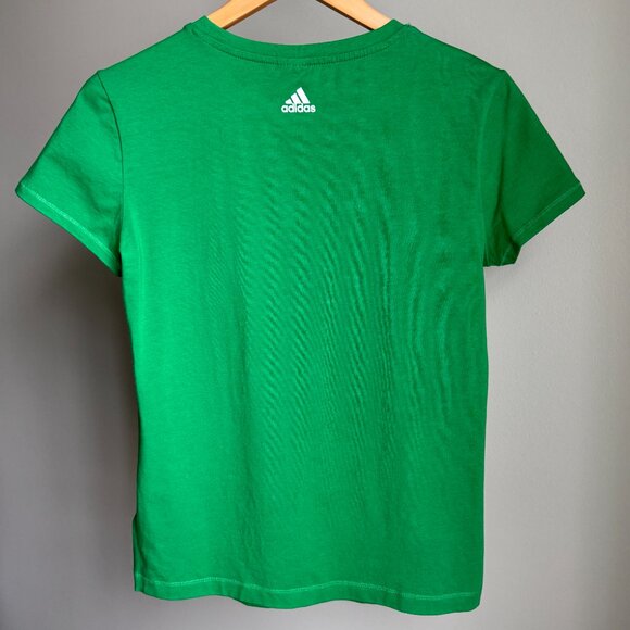 Green Adidas Soft T-Shirt Boston Marathon Shamrocks - Picture 11 of 12